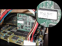 Close-up of memory boards
